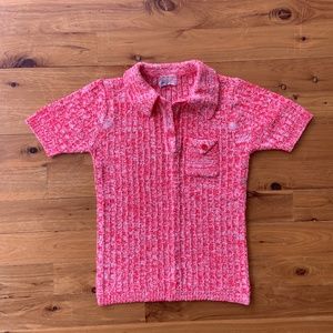 Vintage Knit Polo Top
